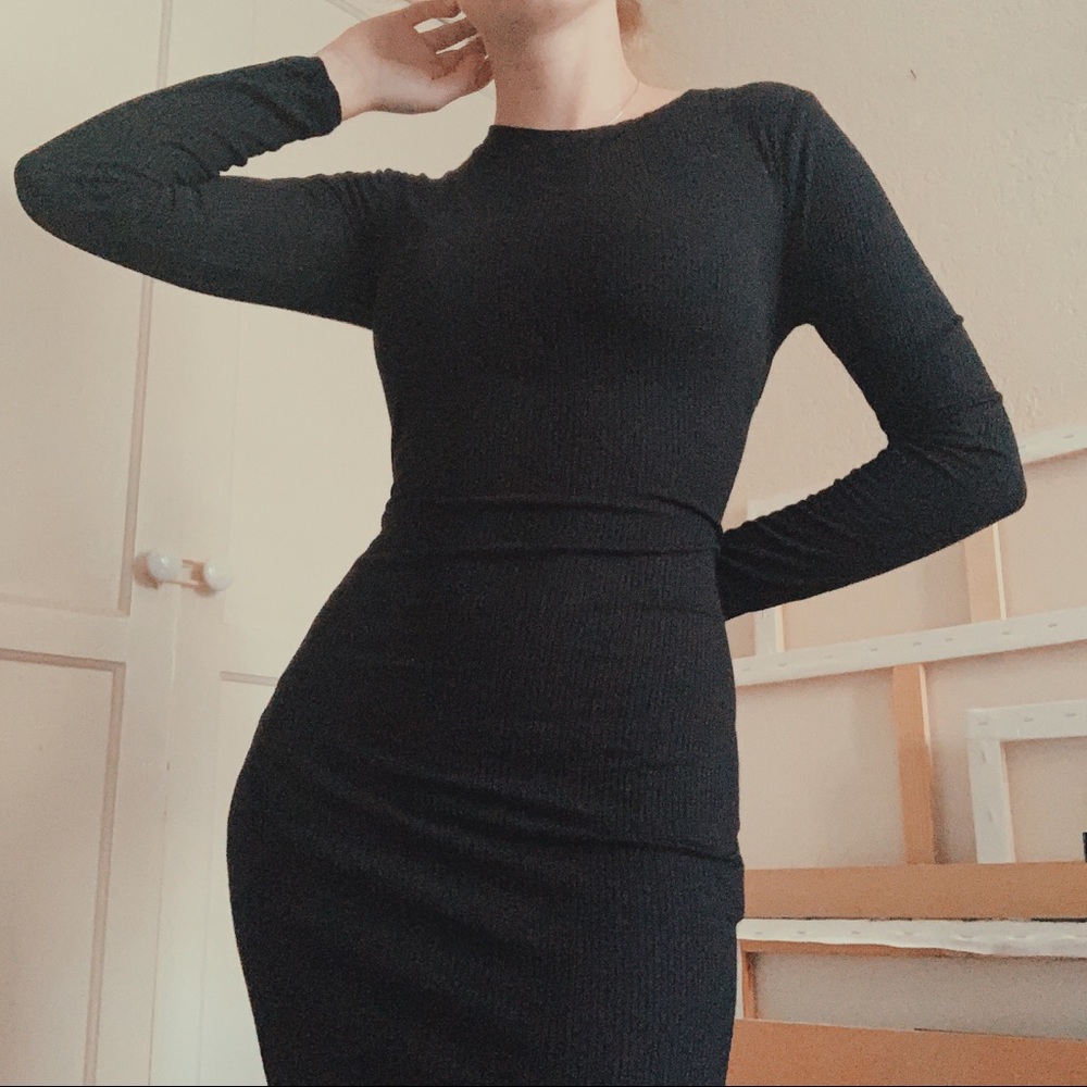 Robbed body con dress